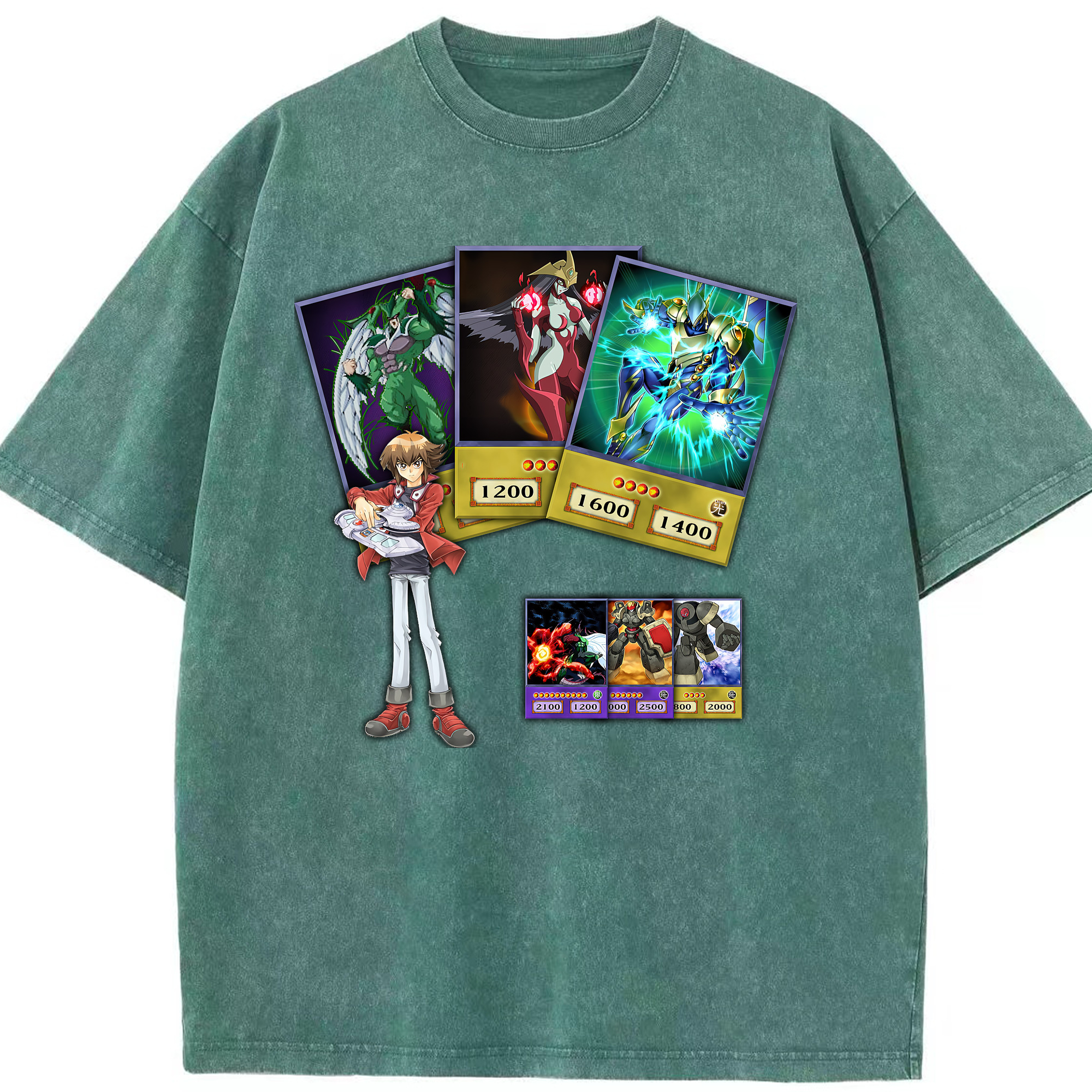 （画像用） 遊☆戯☆王 Yu-Gi-Oh! 綿100% ヴィンテージ風 半袖Tシャツ（フロントプリント）